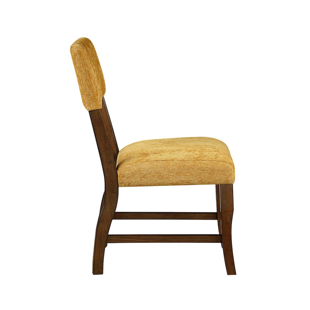 Aiden Chenille Side Chair in Mustard
