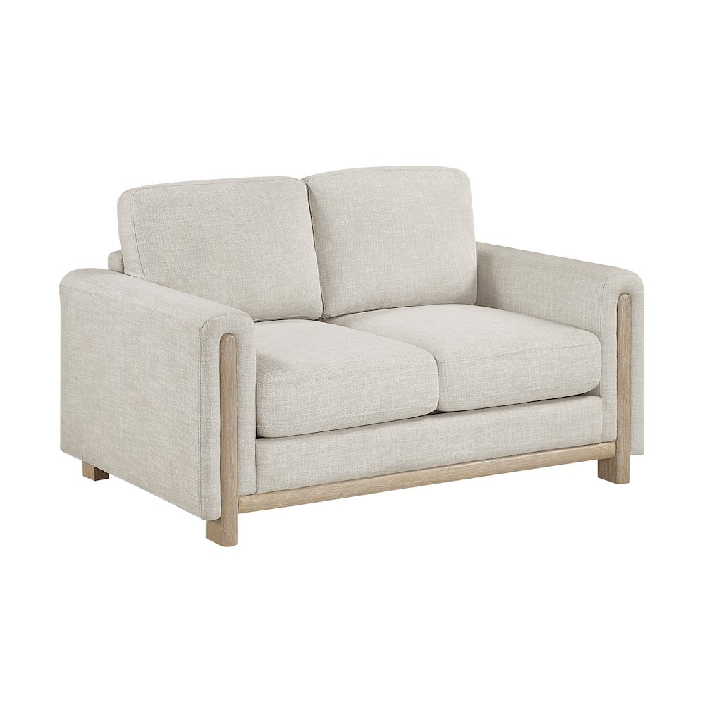 Echo Textured 2pc Set: Sofa, Love in Beige