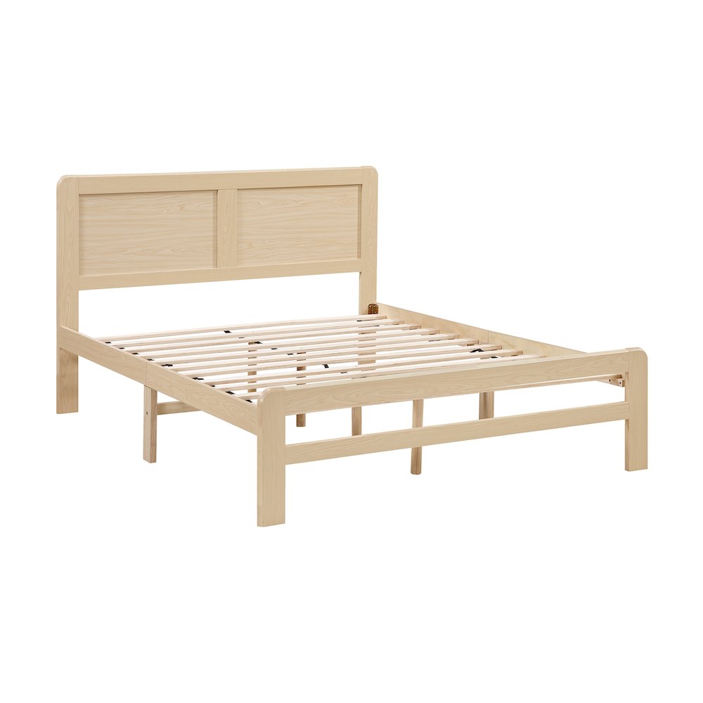 Carter Asian Hardwood Full Platform Bed in Natural