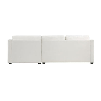 Zayden Textured 2-Piece Sectional with Right Chaise in Ivory