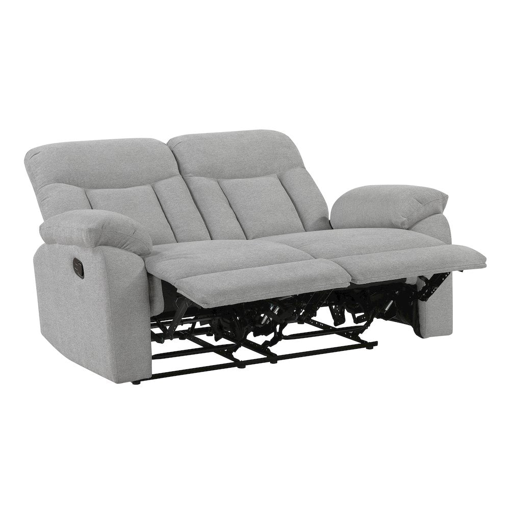 Jules Chenille 2pc Set: Sofa, Love in Gray