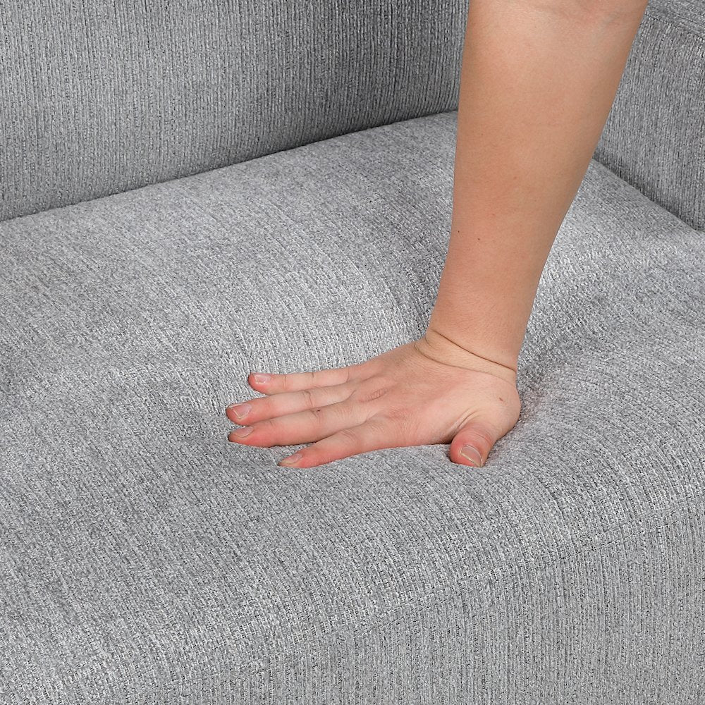 Alden Chenille Accent Chair in Gray