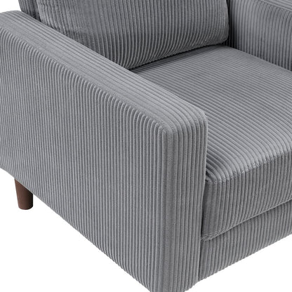 Crandall Corduroy Chair in Gray