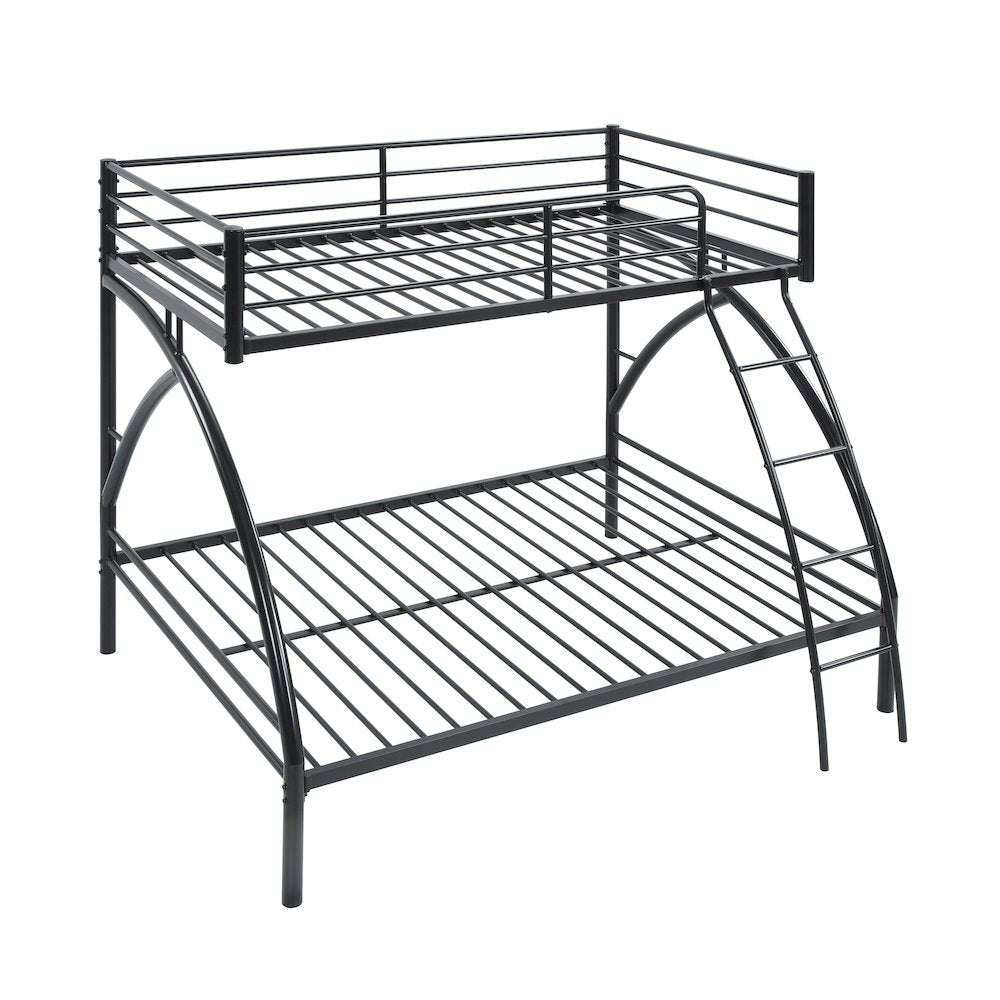 Bailey Metal Twin Over Full Metal Bunk Bed in Black