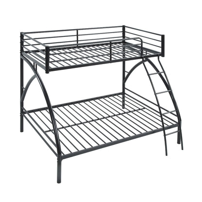 Bailey Metal Twin Over Full Metal Bunk Bed in Black