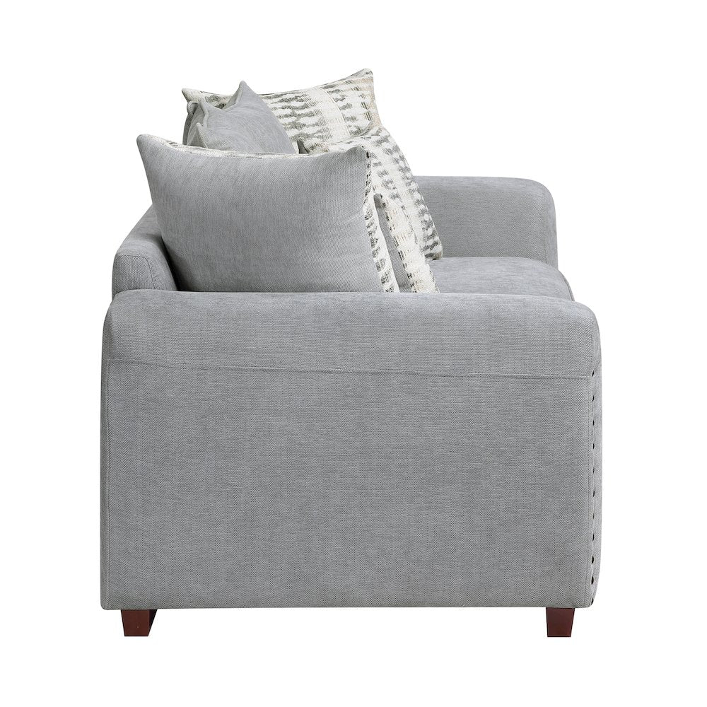 Hume Chenille Love Seat in Gray