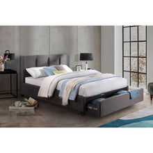 Aitana Textured Eastern King Platform Bed in Graphite