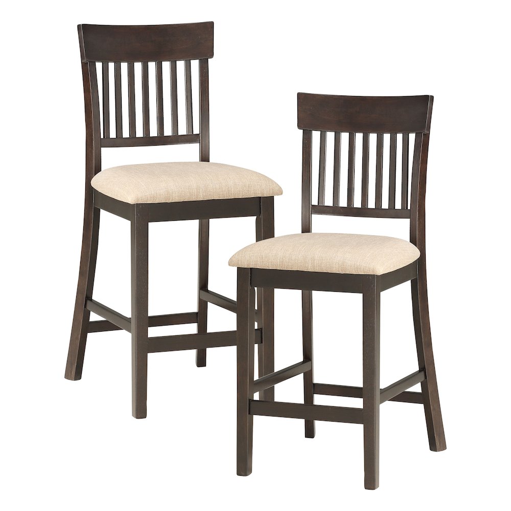 Balin Textured Counter Height Dining Chair, set of 2 in Brown