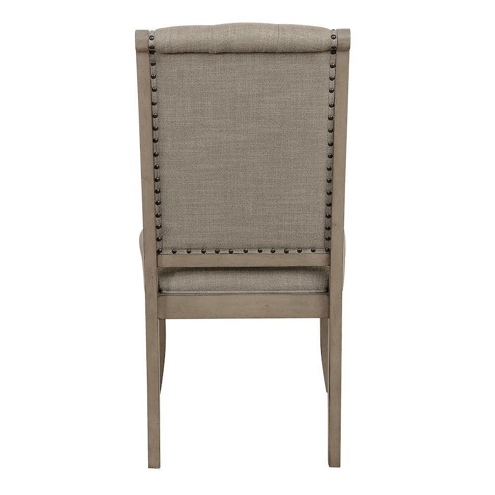 Vermillion Wood Dining Room Side Chair, set of 2 in Cream