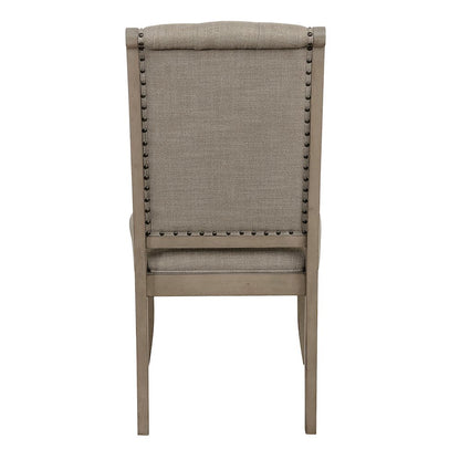 Vermillion Wood Dining Room Side Chair, set of 2 in Cream