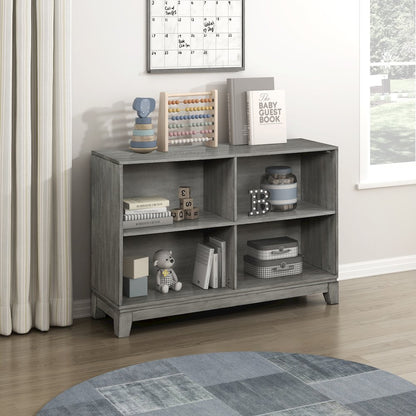 Garretson Acacia Bookcase in Gray