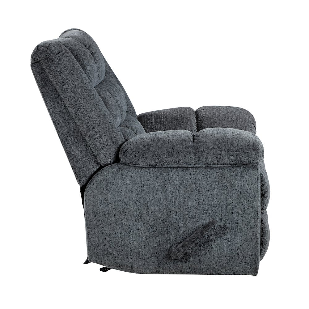 Baldwin Chenille Rocker Reclining Chair in Gray
