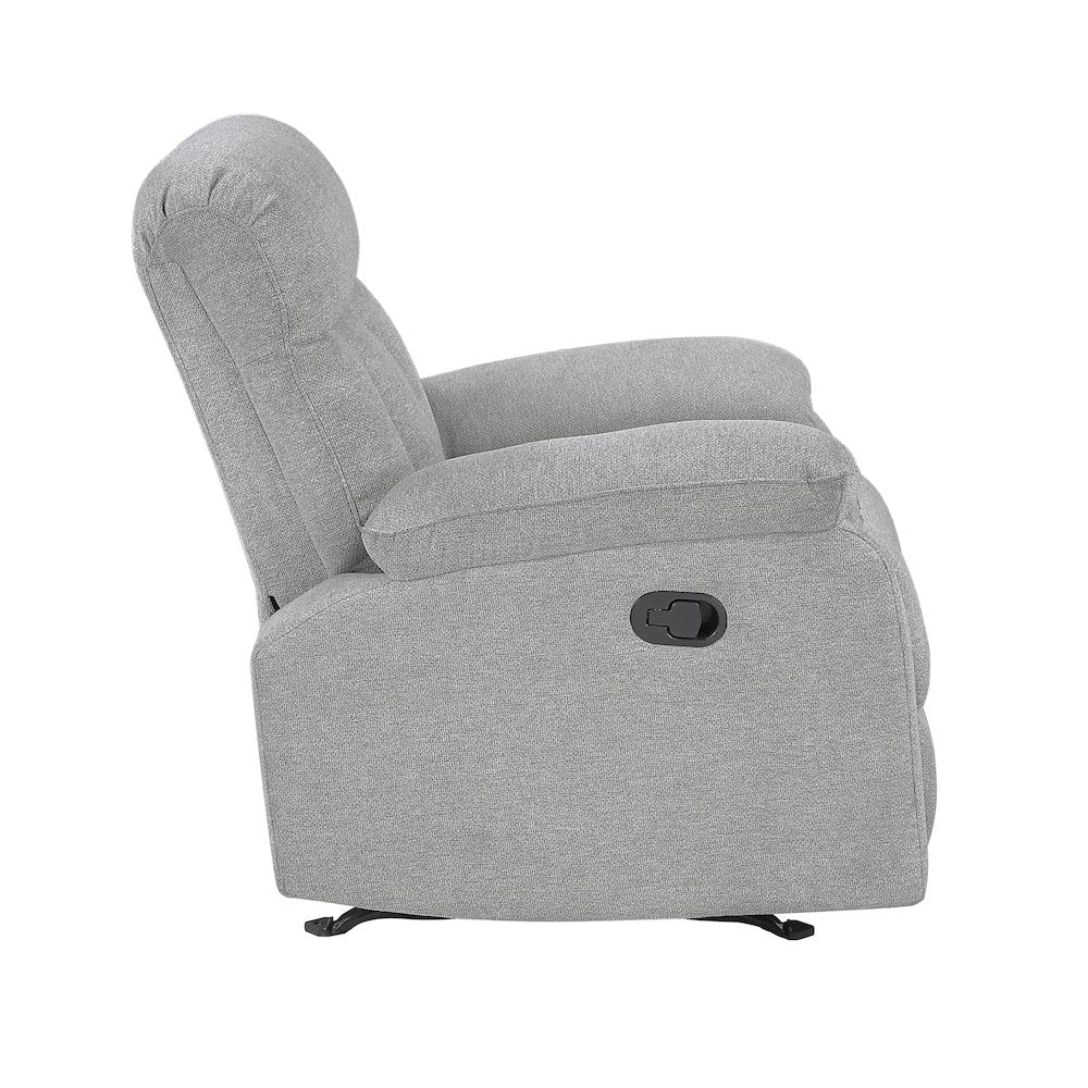Jules Chenille Rocker Reclining Chair in Gray