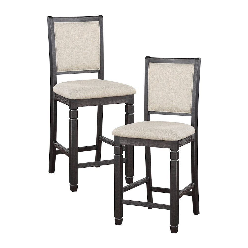 Asher Textured Counter Height Chair, set of 2 in Beige