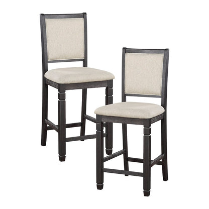 Asher Textured Counter Height Chair, set of 2 in Beige
