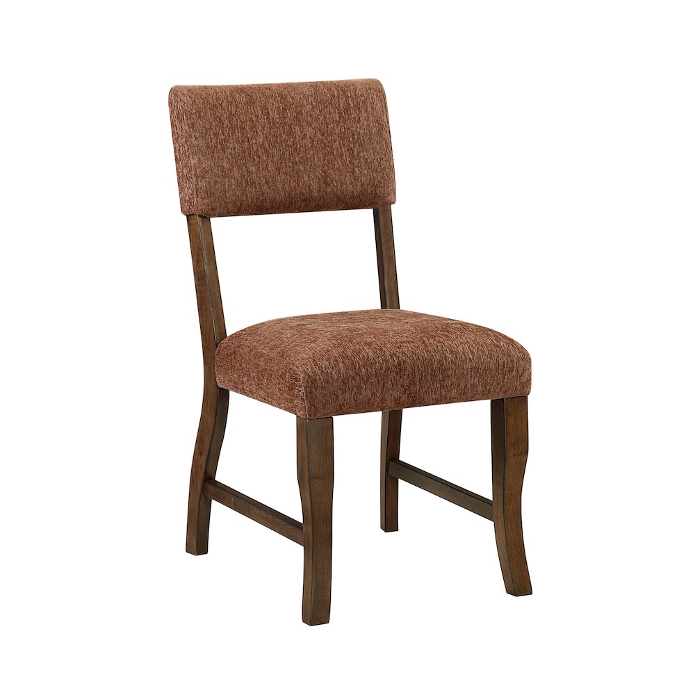 Aiden Chenille Side Chair in Rust