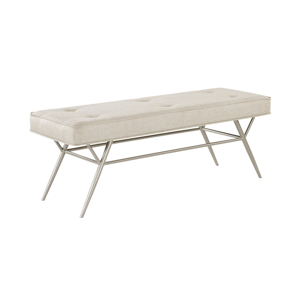Warren Textured Bench in Beige