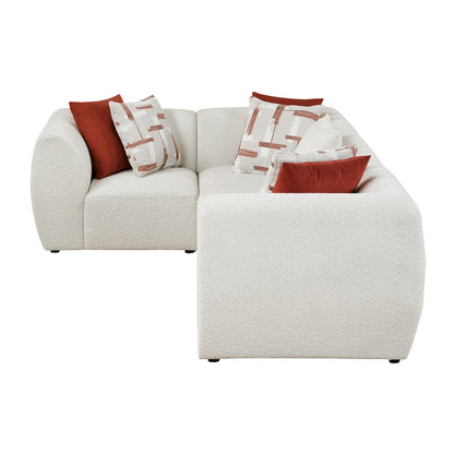 Franz Chenille 4-Piece Modular Sectional in Beige