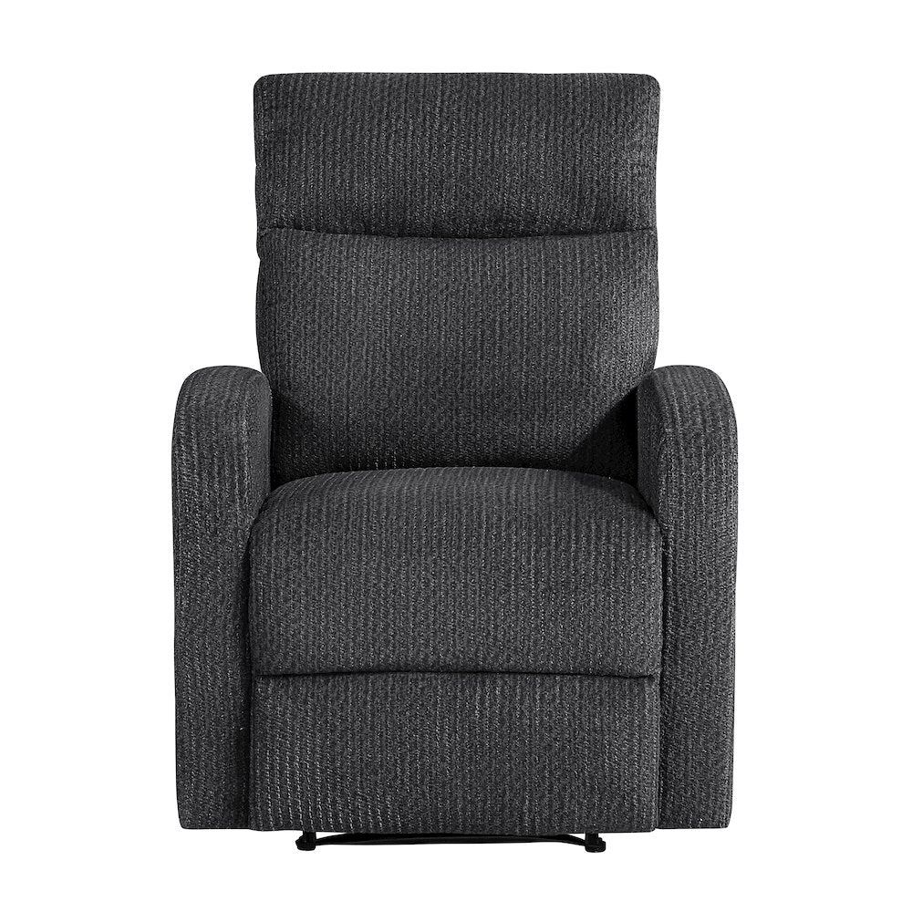 Allen Microfiber Reclining Chair in Dark Gray