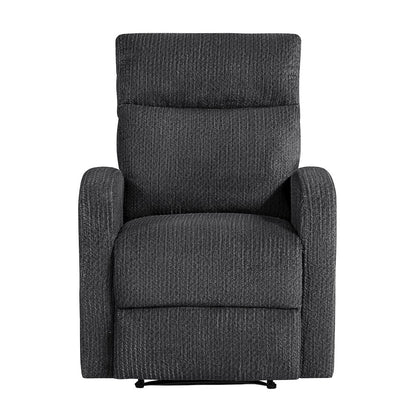 Allen Microfiber Reclining Chair in Dark Gray