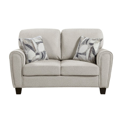 Lemond Chenille Love Seat in Gray