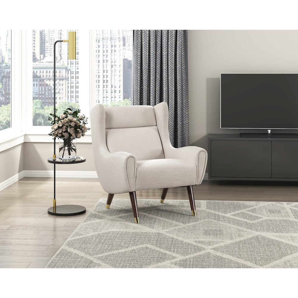Greta Textured Accent Chair in Beige