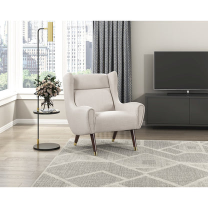 Greta Textured Accent Chair in Beige