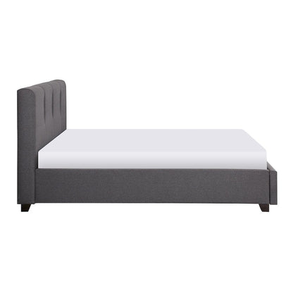 Aitana Textured California King Platform Bed in Graphite