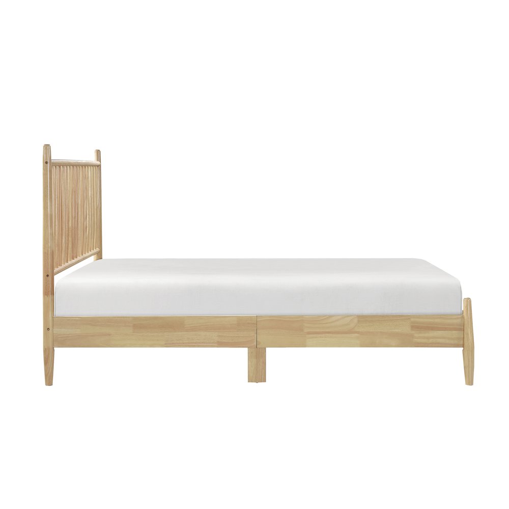 Brickell Rubberwood Queen Platform Bed in Natural