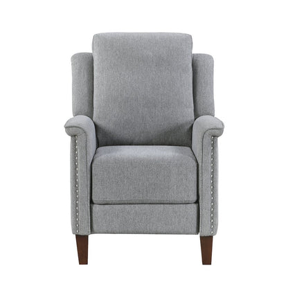 Lansing Chenille Push Back Reclining Chair in Gray