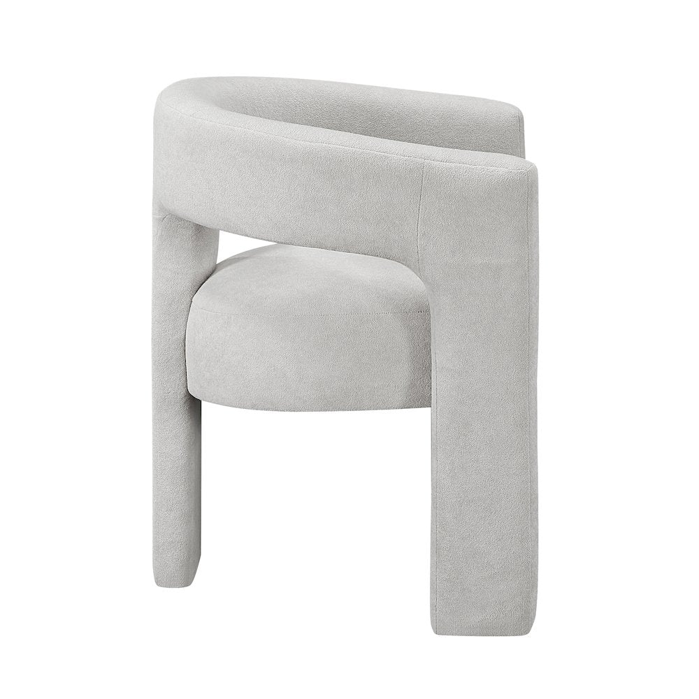 Marais Boucle Dining Chairs, Set of 2 in Light Gray