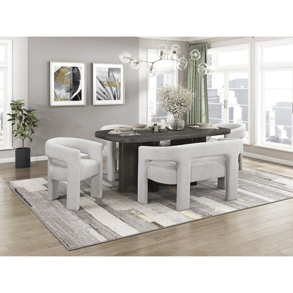 Marais Boucle Dining Chairs, Set of 2 in Light Gray