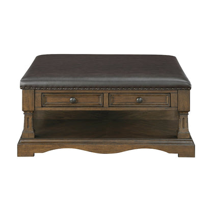 Rochester Asian Hardwood Cocktail Table in Brown