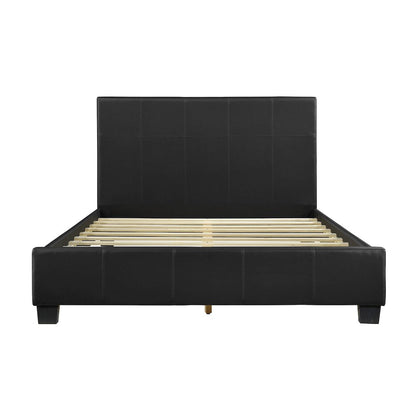 Lorenzi Faux Leather Queen Bed in Black