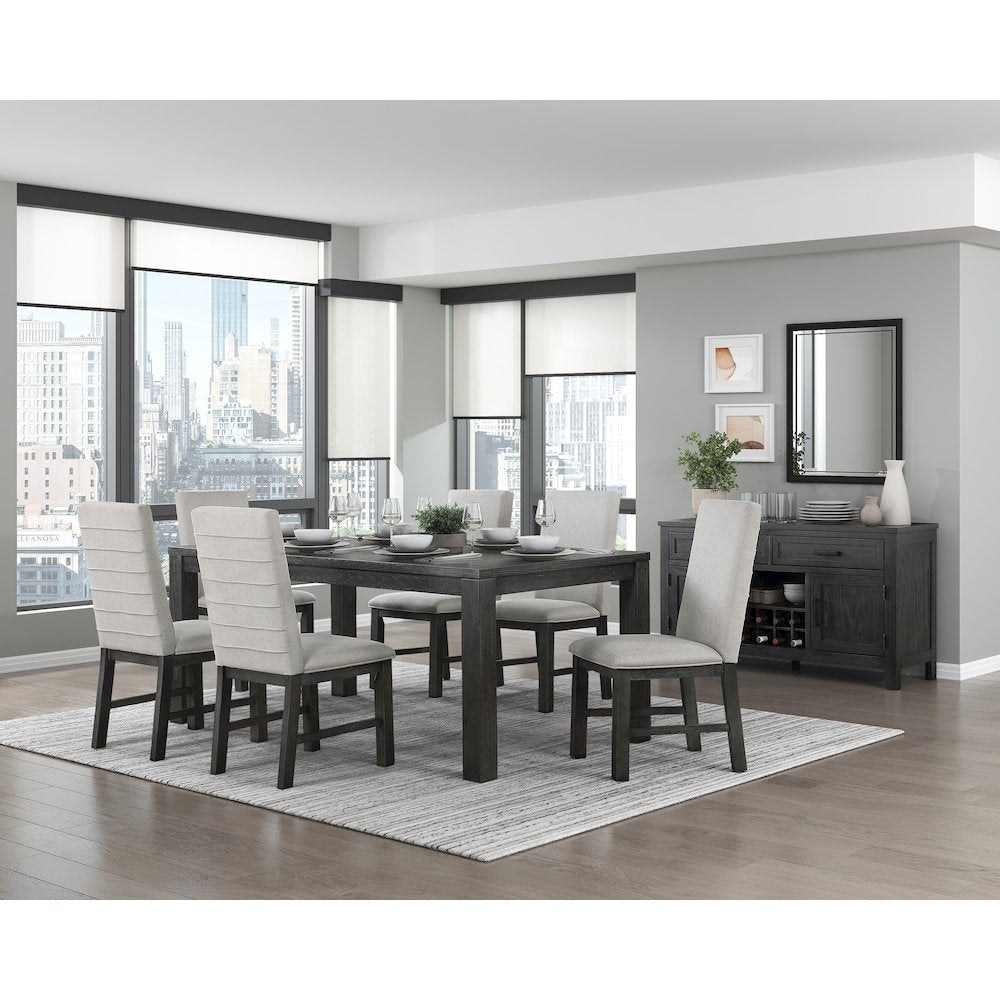 Orem Textured Dining Room Side Chair, set of 2 in Gray