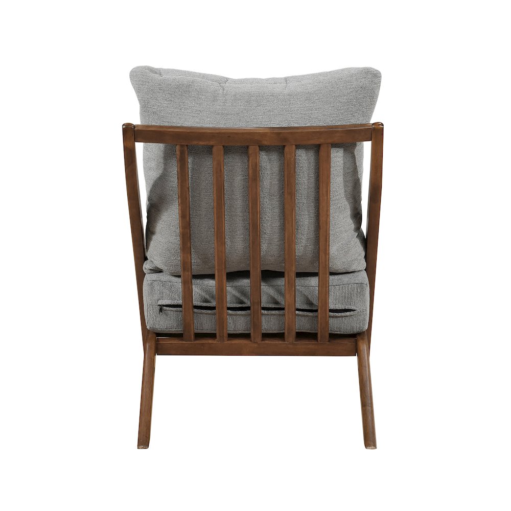 Audrey Chenille Accent Chair in Gray
