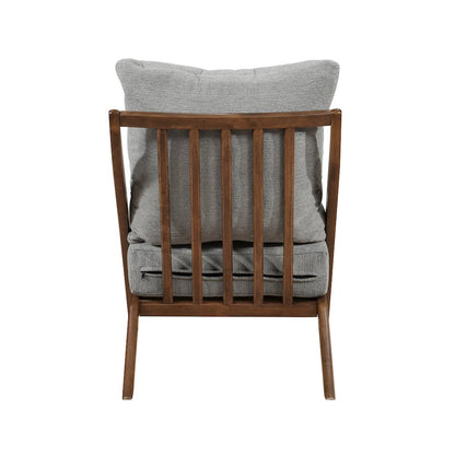 Audrey Chenille Accent Chair in Gray