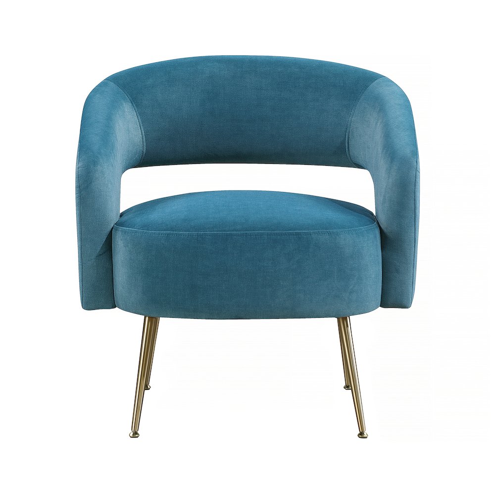 Roslyn Velvet Accent Chair in Dark Teal