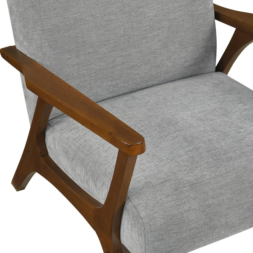 Arden Chenille Accent Chair in Gray
