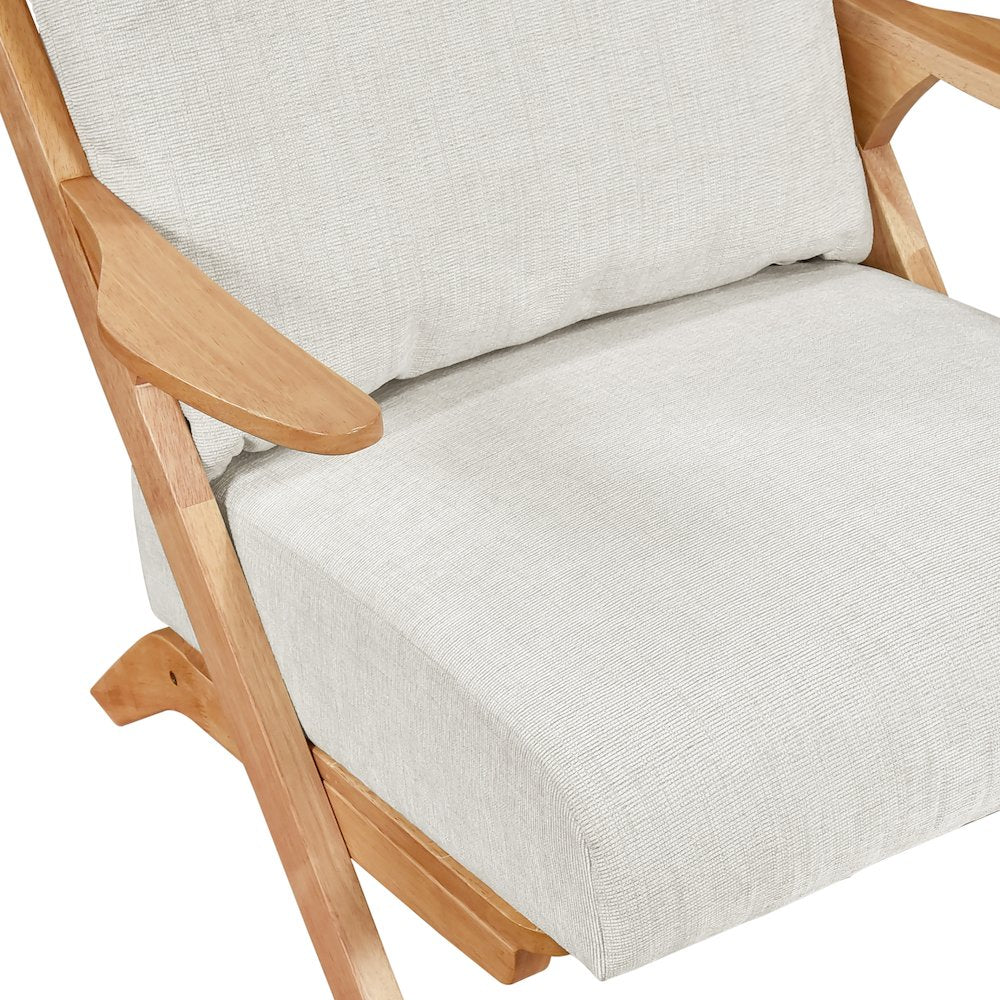 Lennox Chenille Accent Chair in Beige