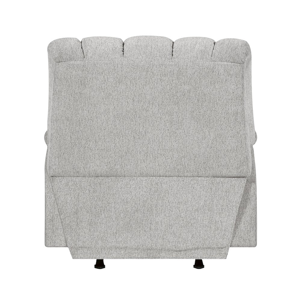 Baldwin Chenille Rocker Reclining Chair in Light Gray