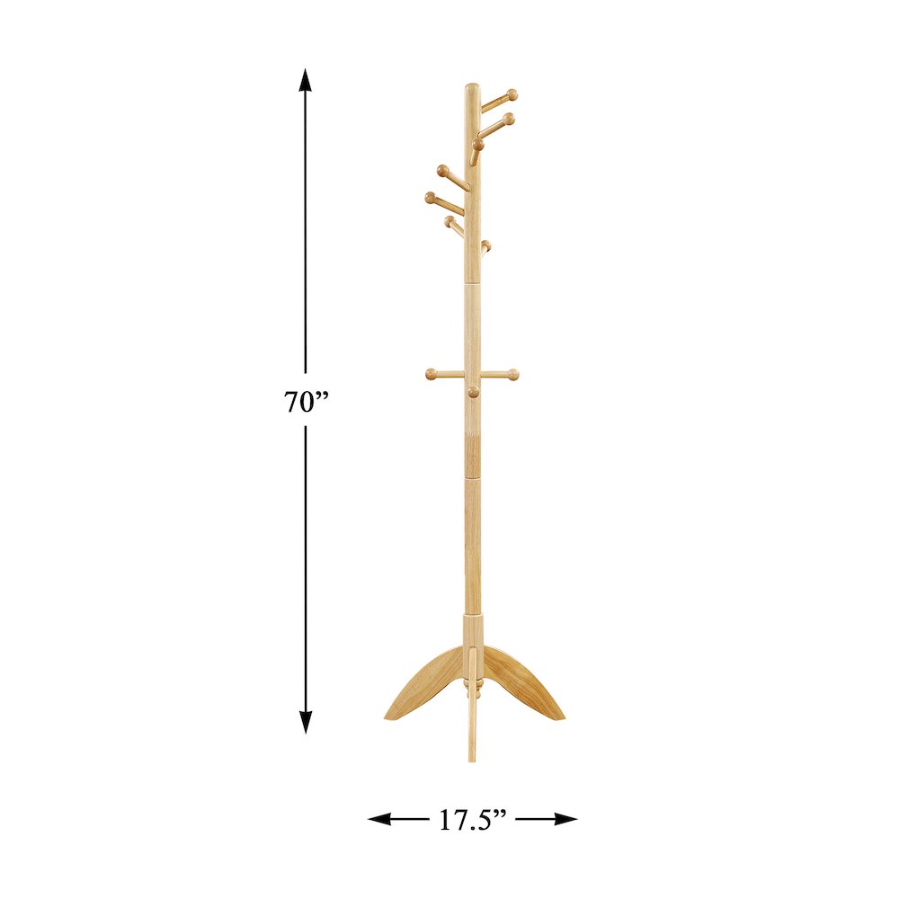 Moe Rubberwood Coat Rack in Natural