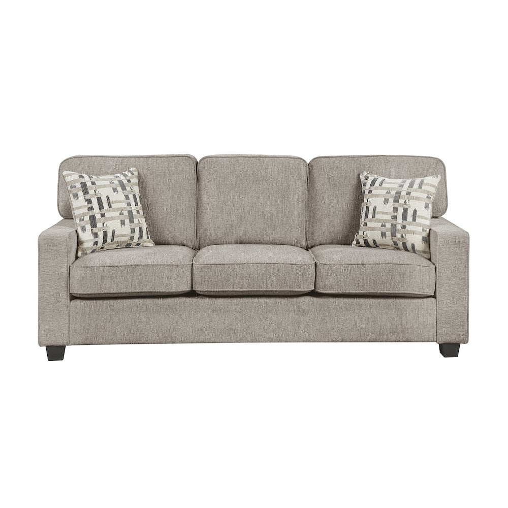 Frances Chenille Sofa in Taupe
