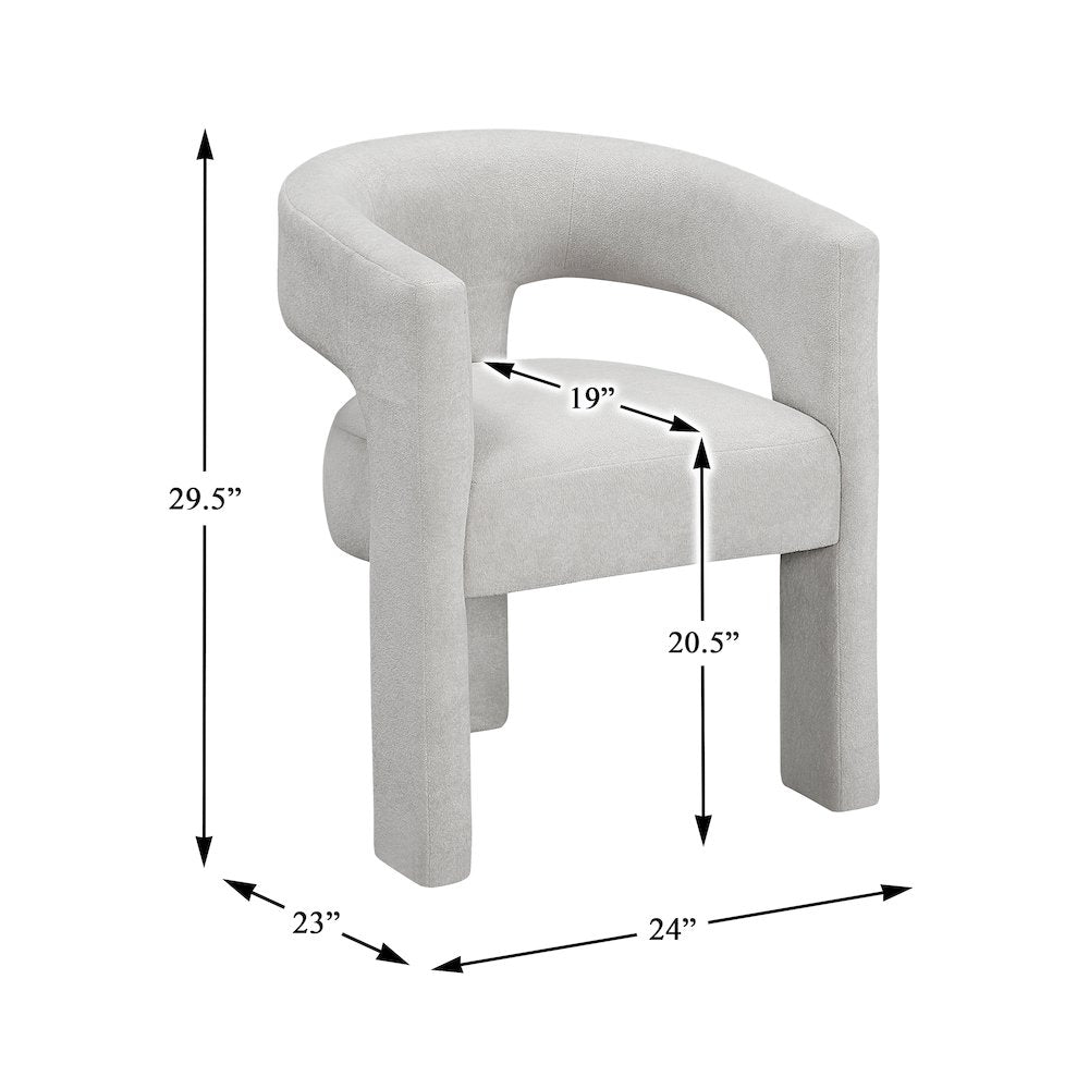 Marais Boucle Dining Chairs, Set of 2 in Light Gray
