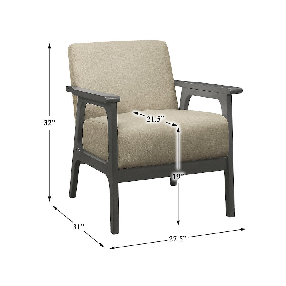 Ocala Textured Accent Chair in Light Brown