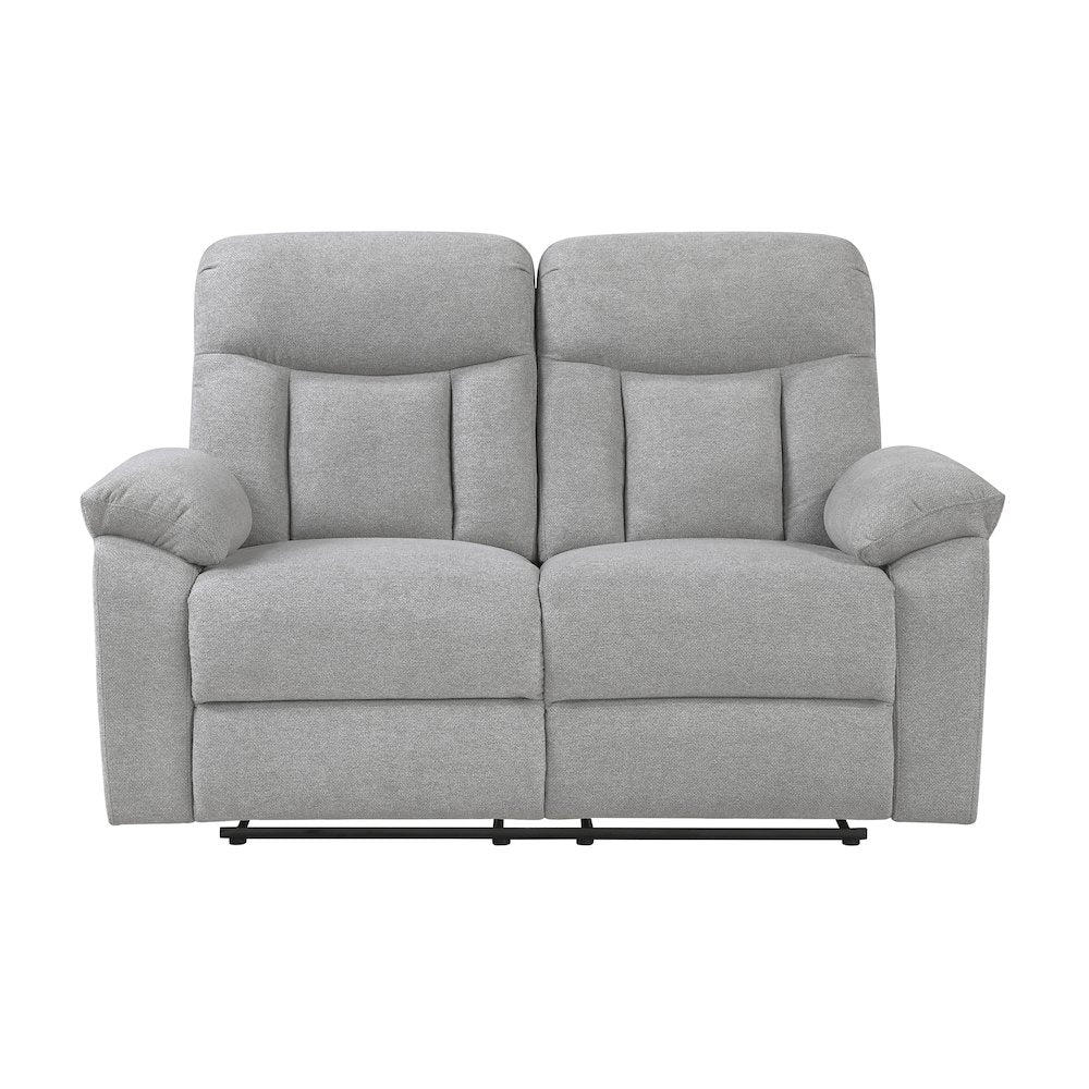 Jules Chenille 2pc Set: Sofa, Love in Gray