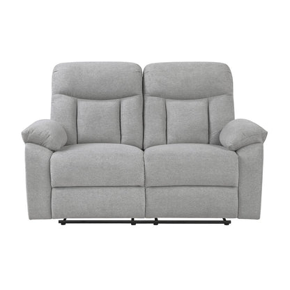 Jules Chenille 2pc Set: Sofa, Love in Gray