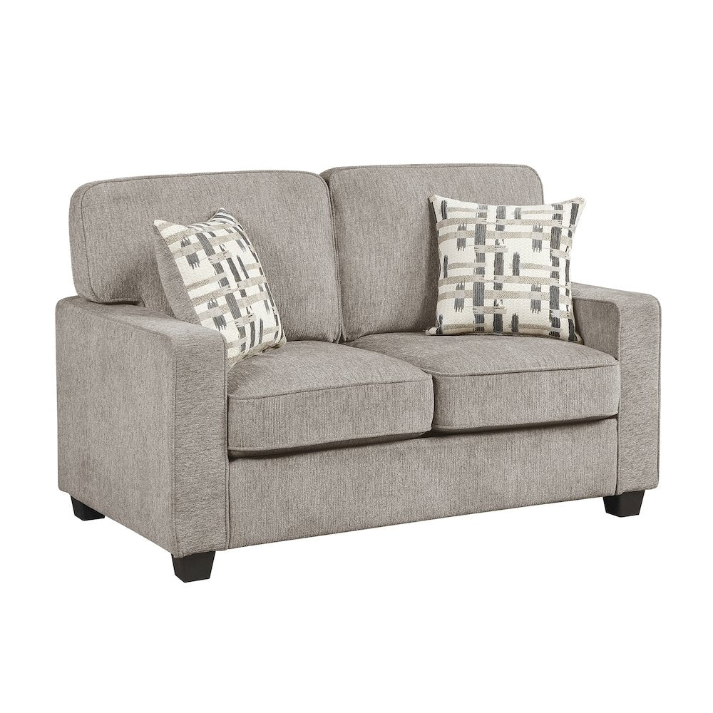 Frances Chenille 2pc Set: Sofa, Love in Taupe