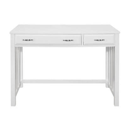 Blanche Asian Hardwood Desk in White