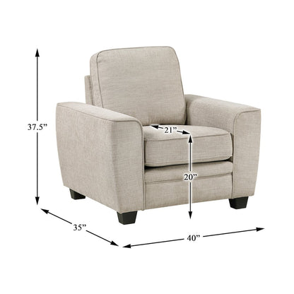 Zander Chenille Chair in Taupe